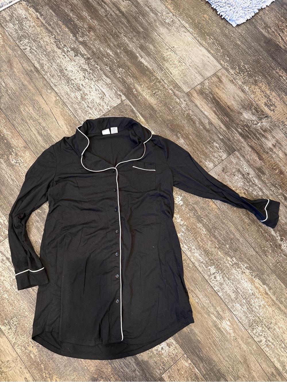 cupcakes & cashmere Black Top with White Trim
